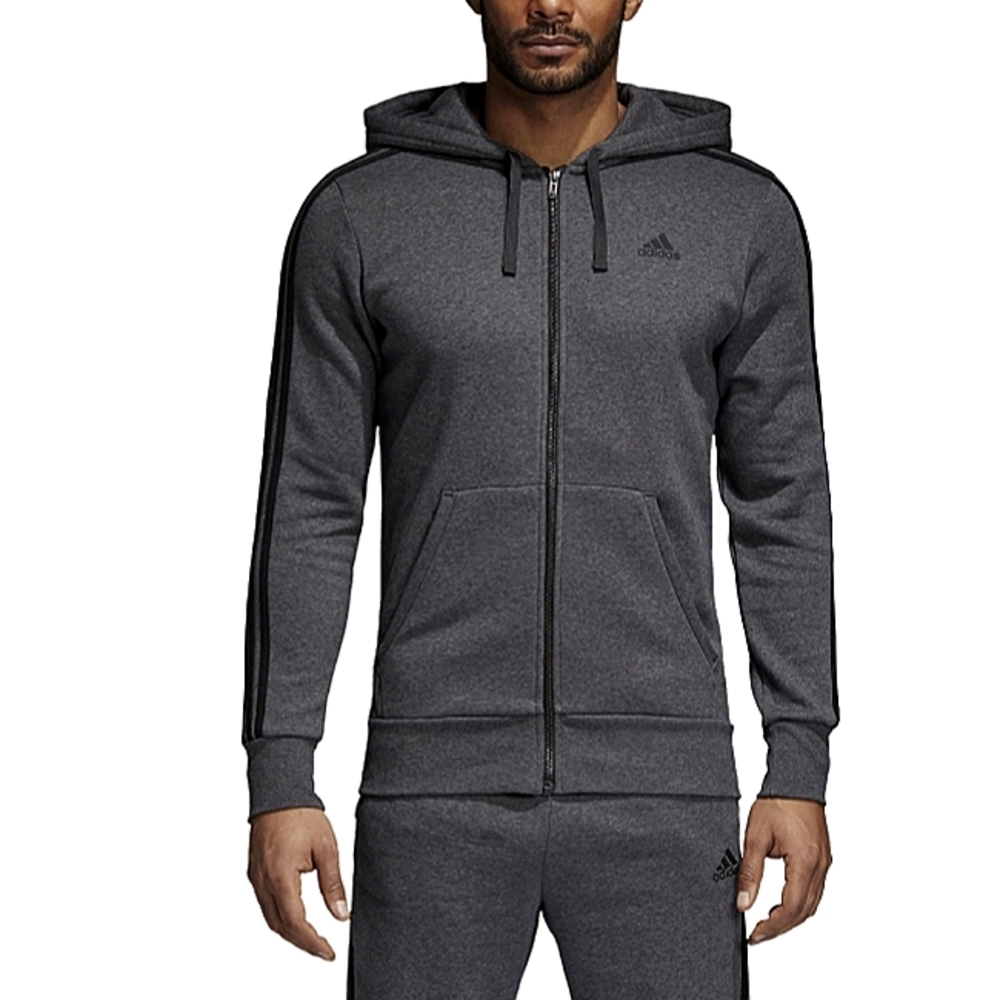 Men's Adidas Essentials 3-Stripe Fleece Hoodie - Size XL